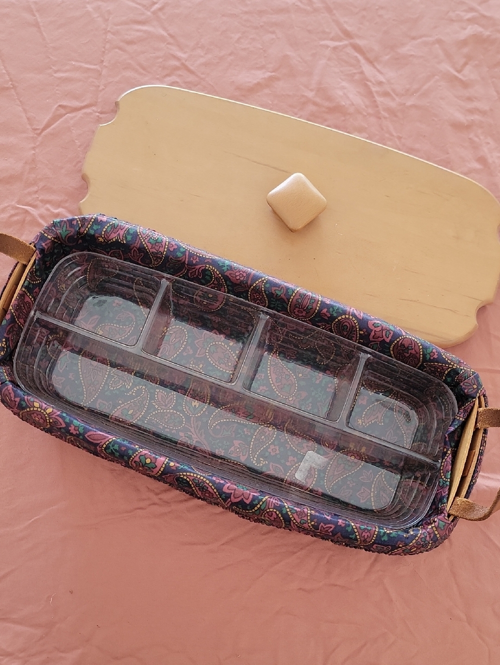 Longaberger 1996 Fathers Day Personal Organizer Basket Liner Protector